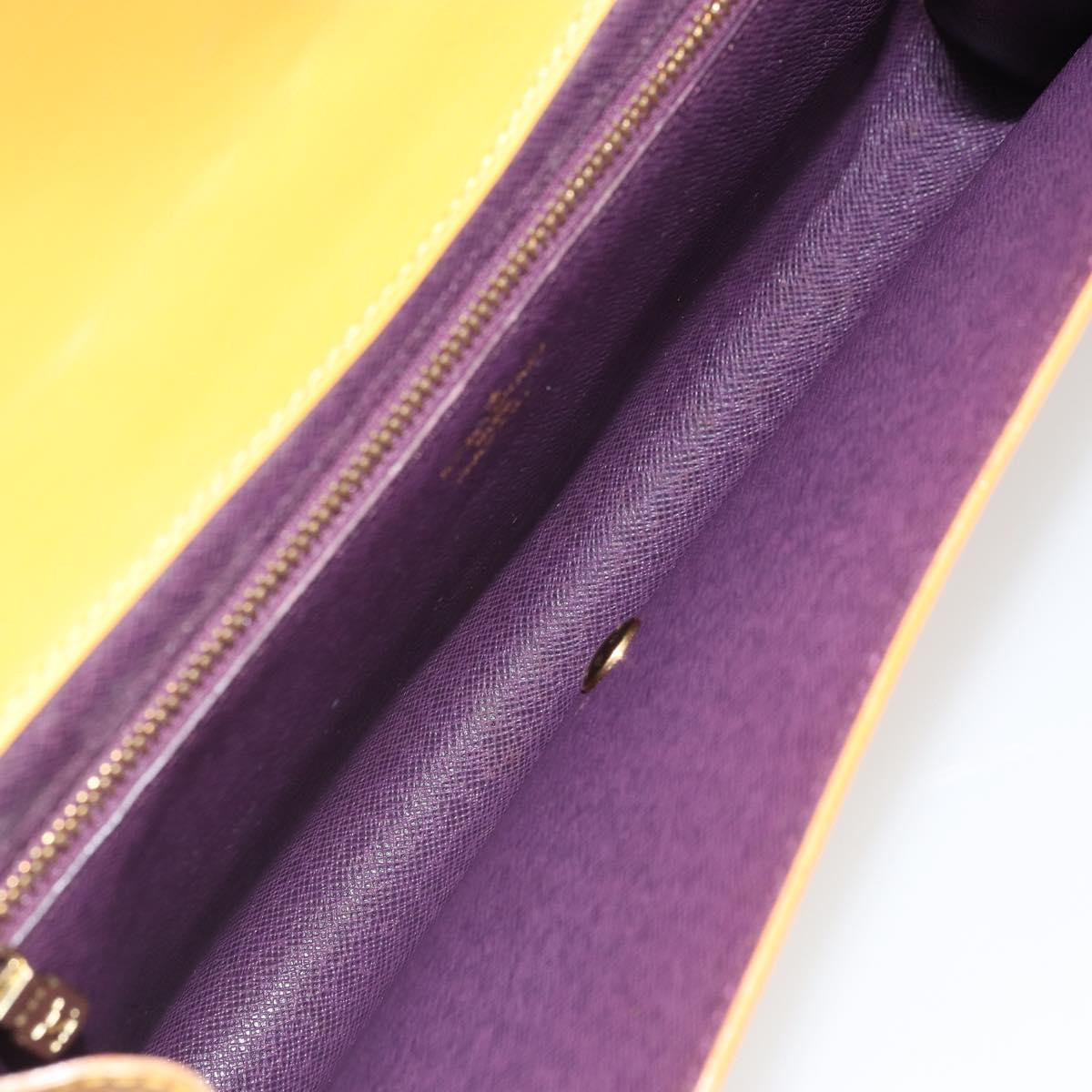LOUIS VUITTON Epi Art Deco Clutch Bag Yellow M52639 LV Auth 157540