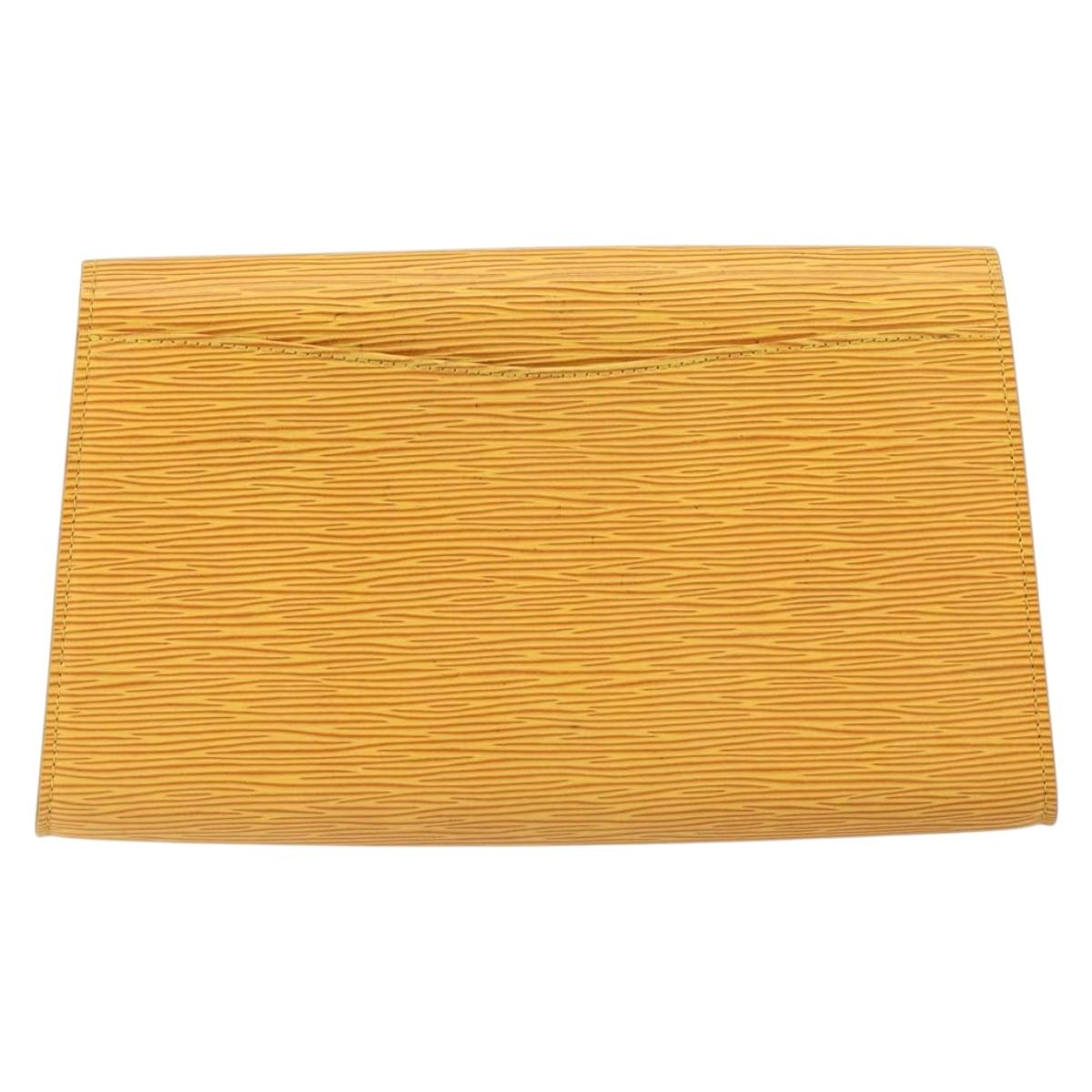 LOUIS VUITTON Epi Art Deco Clutch Bag Yellow M52639 LV Auth 157540