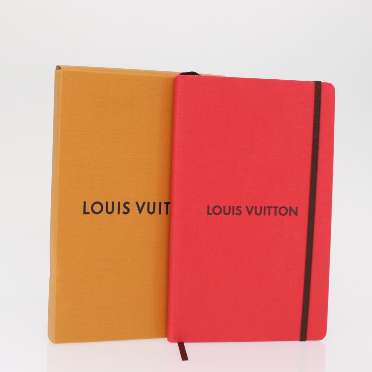 LOUIS VUITTON Notebook MN Planner Canvas Red GI1186 LV Auth 157547