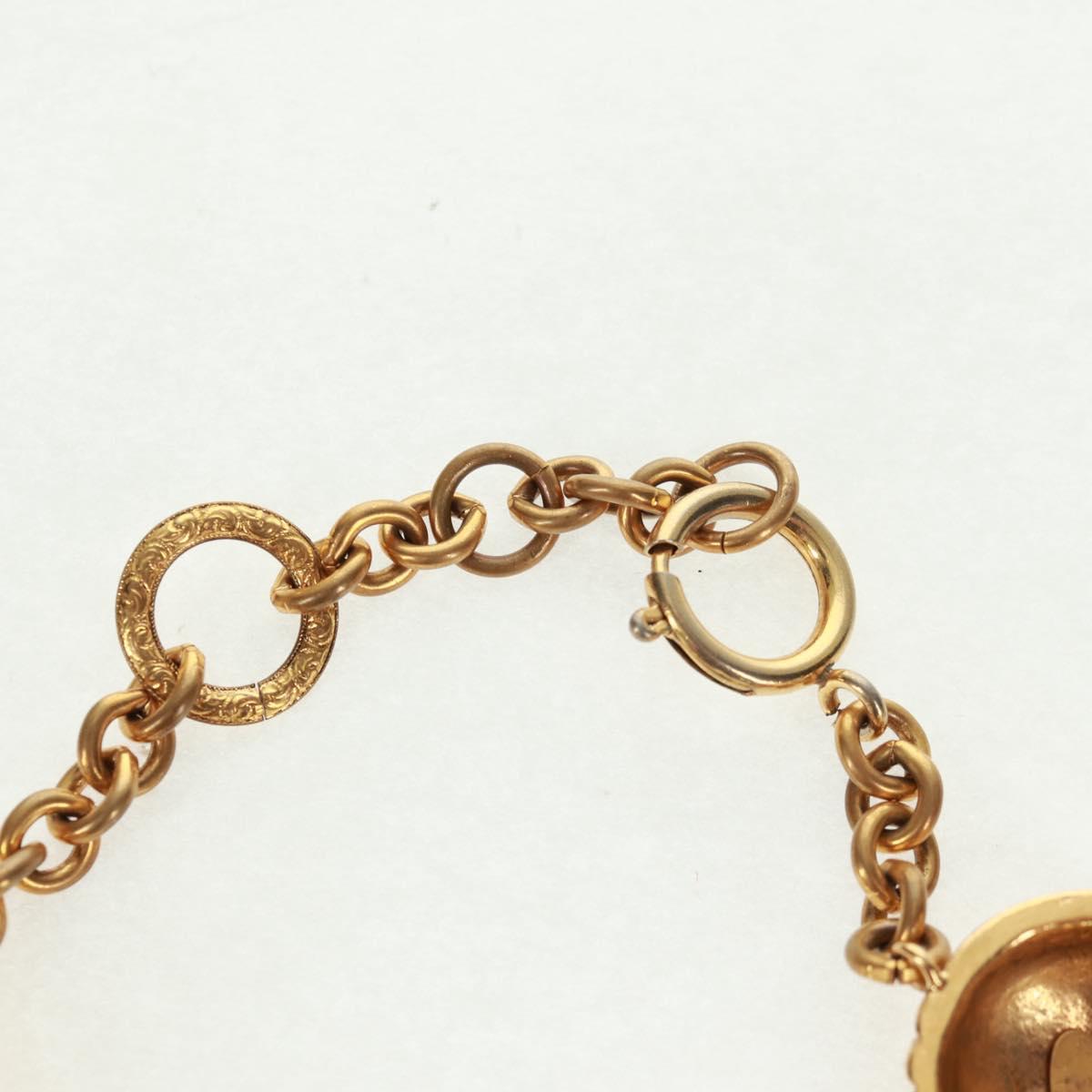 CHANEL Necklace metal Gold CC Auth 157548SAV