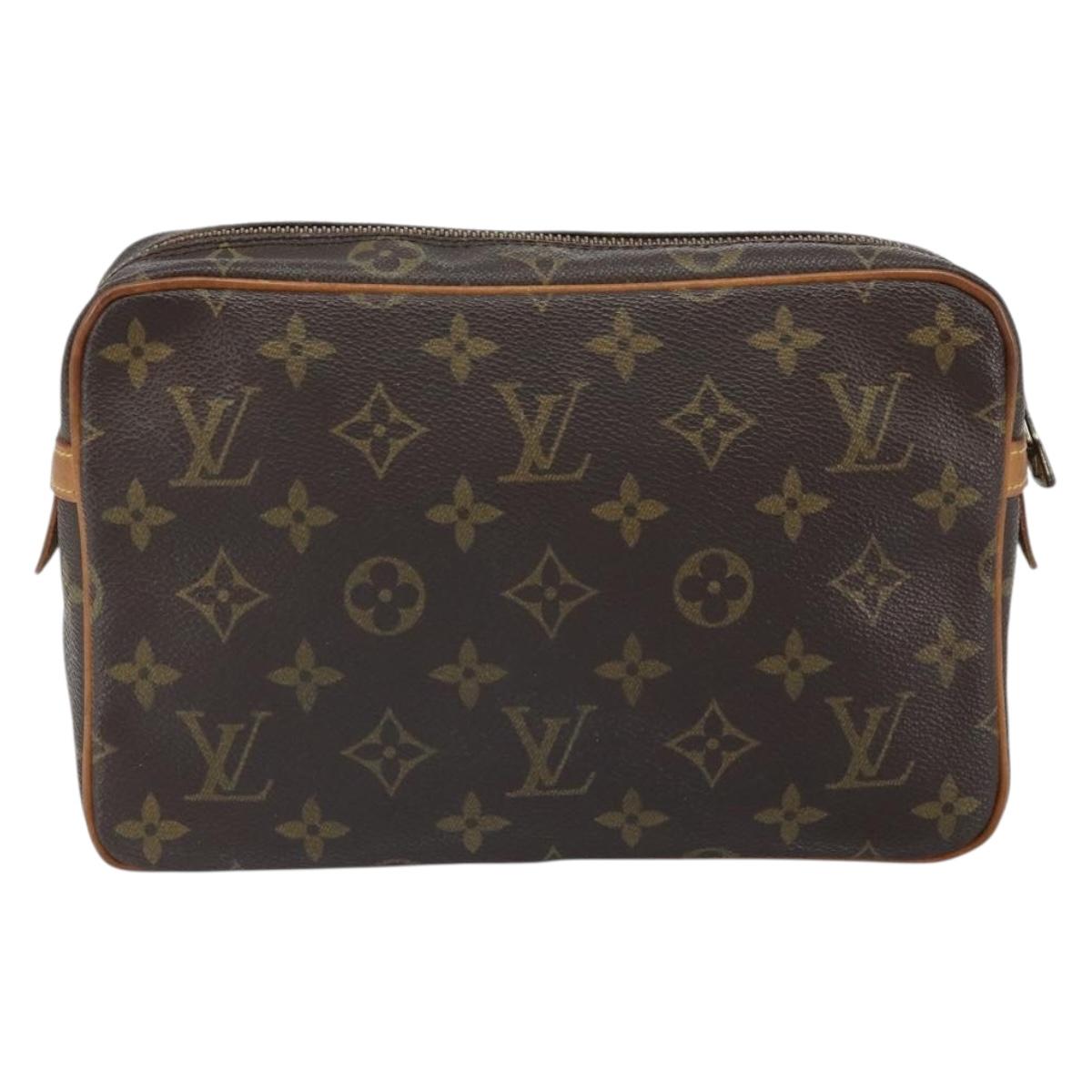 LOUIS VUITTON Monogram Compiegne 23 Clutch Bag M51847 LV Auth 157565