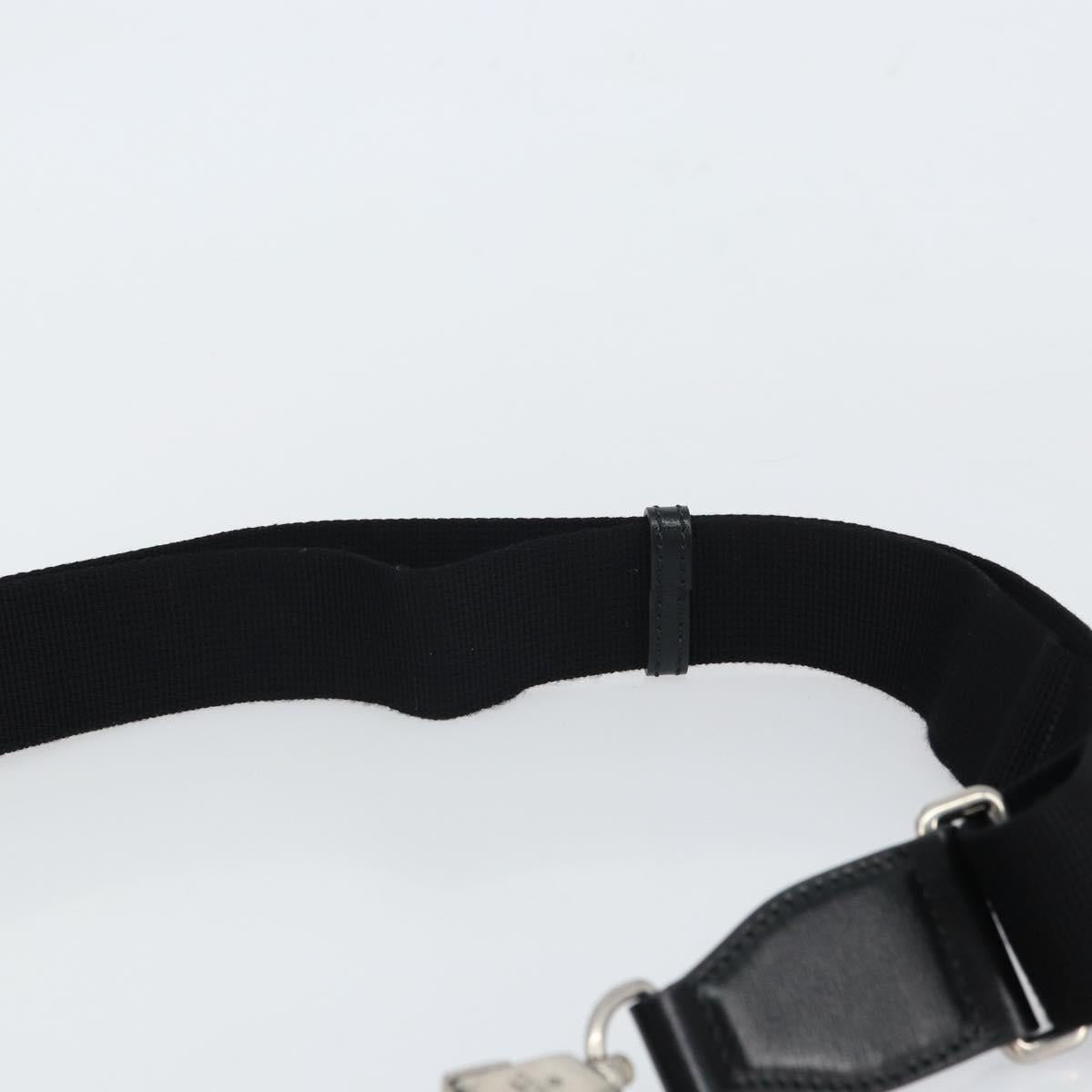 GUCCI GG Supreme Shoulder Bag PVC Black Silver Auth 157567SAV
