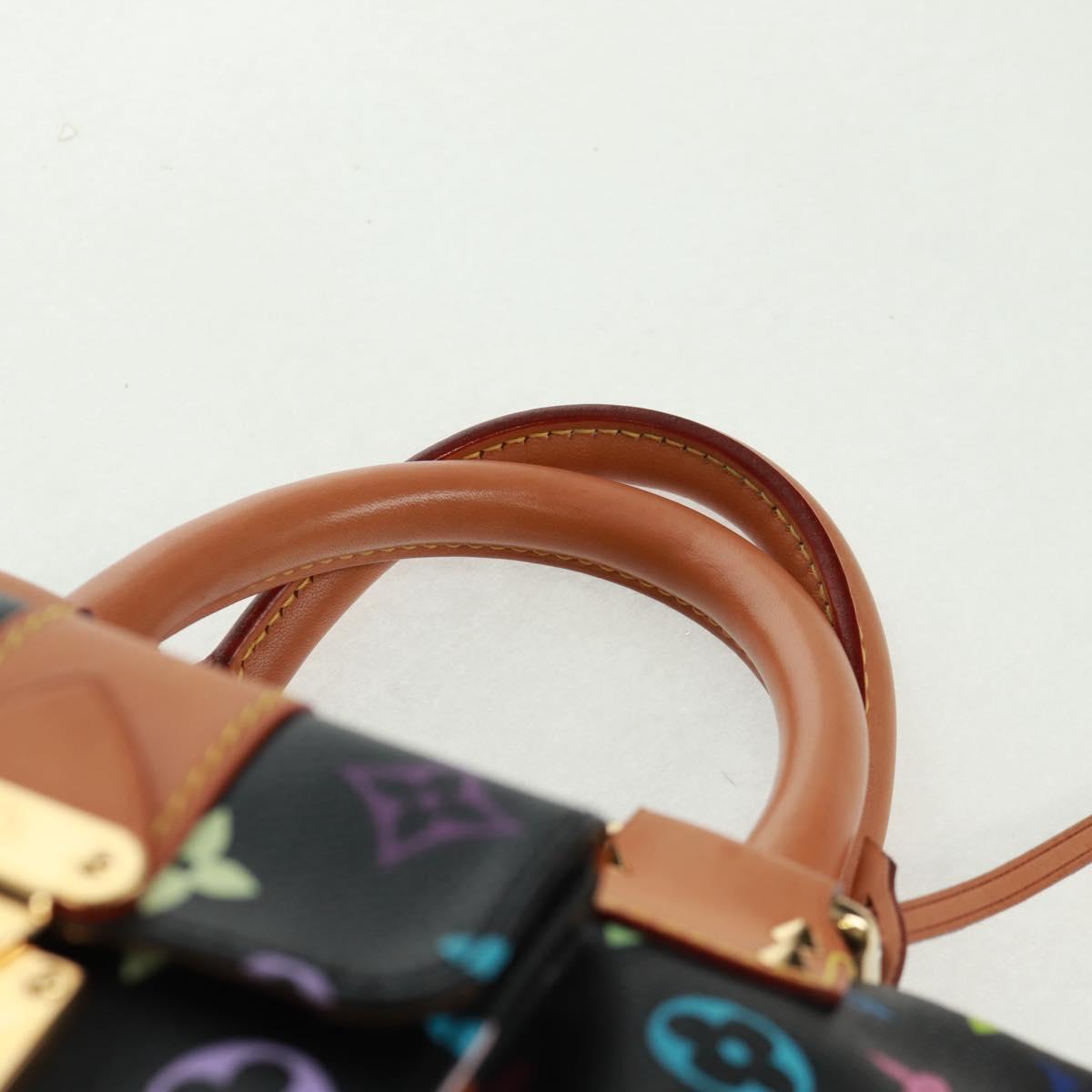 LOUIS VUITTON Monogram Multicolor Speedy 30 Hand Bag Black M92642 Auth 157571SM