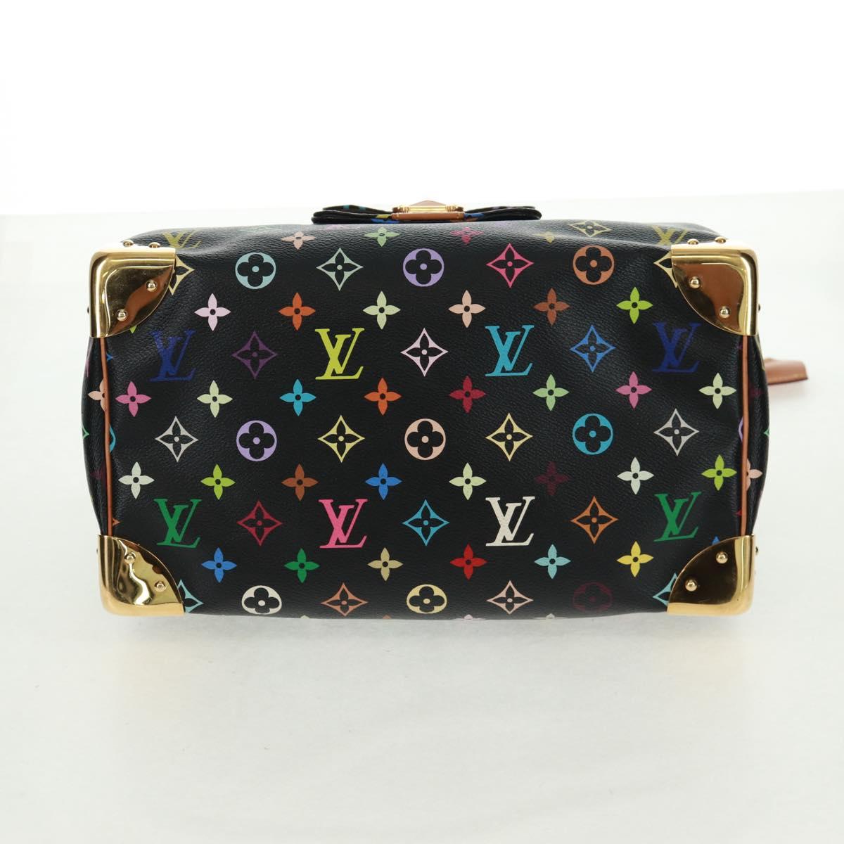 LOUIS VUITTON Monogram Multicolor Speedy 30 Hand Bag Black M92642 Auth 157571SM