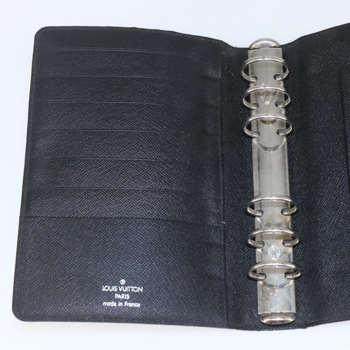 LOUIS VUITTON Damier Graphite Agenda MM Day Planner Cover R20242 LV Auth 157572