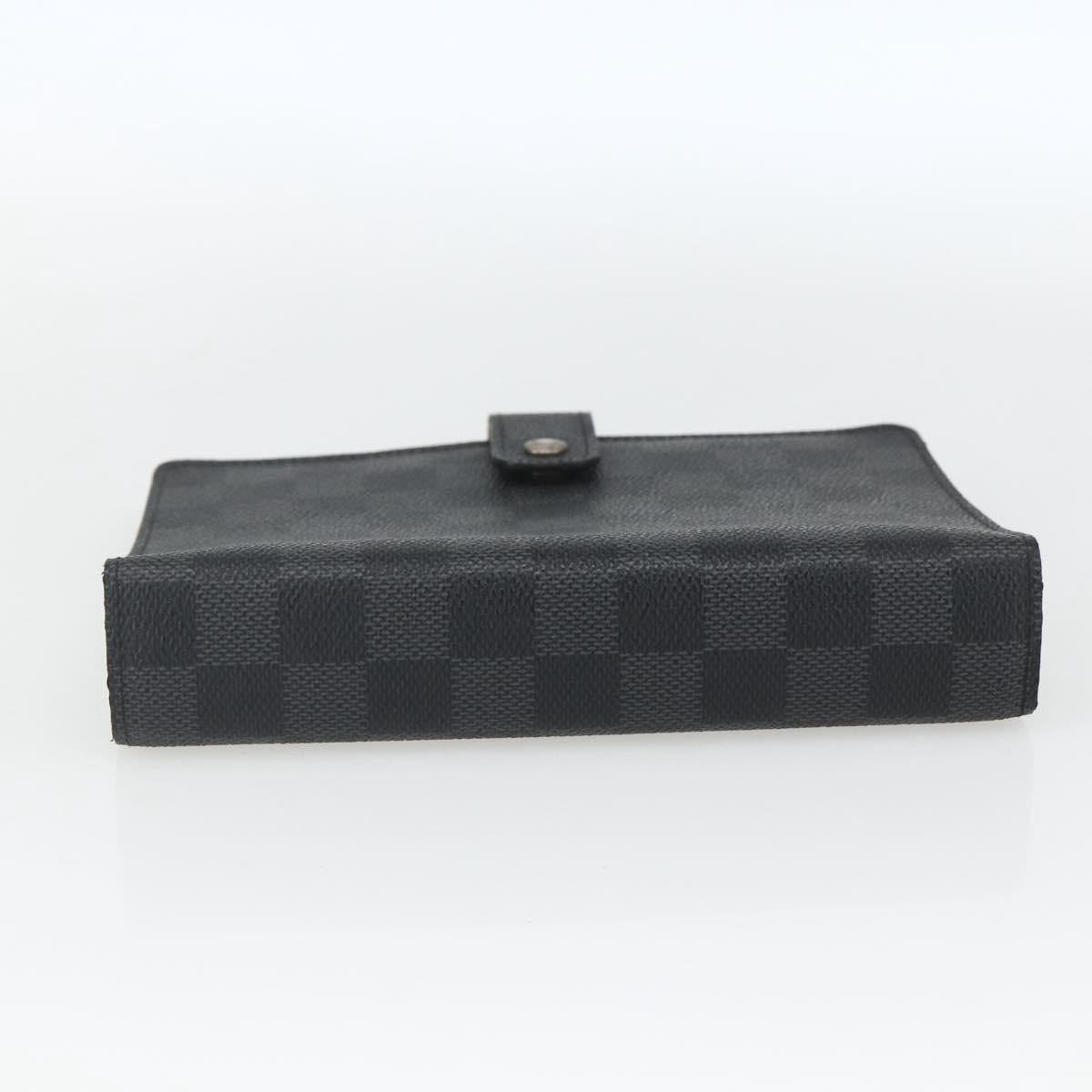 LOUIS VUITTON Damier Graphite Agenda MM Day Planner Cover R20242 LV Auth 157572