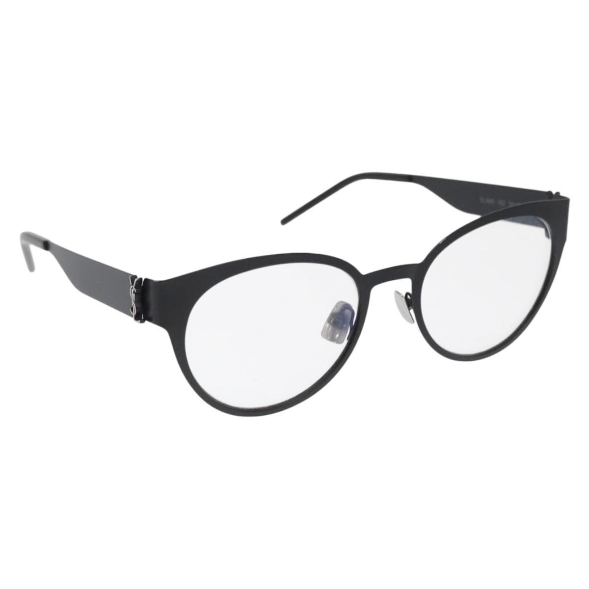 SAINT LAURENT Glasses metal Black Auth 157573V