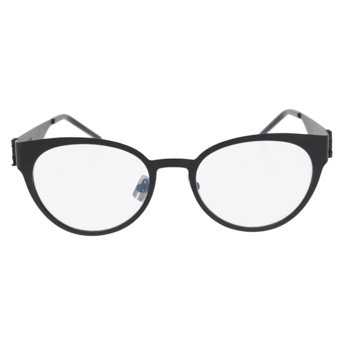 SAINT LAURENT Glasses metal Black Auth 157573V