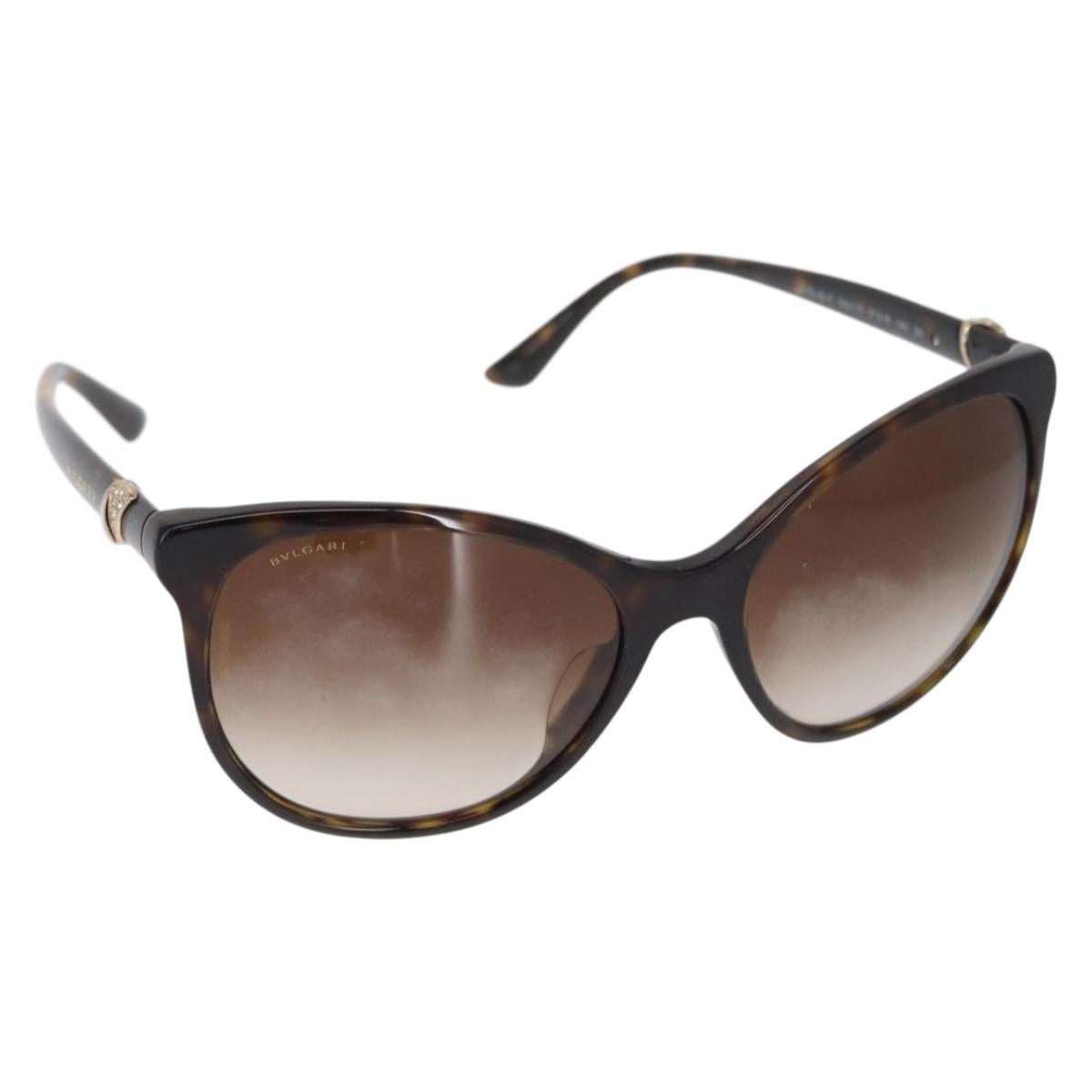 BVLGARI Sunglasses plastic Brown Auth 157575V