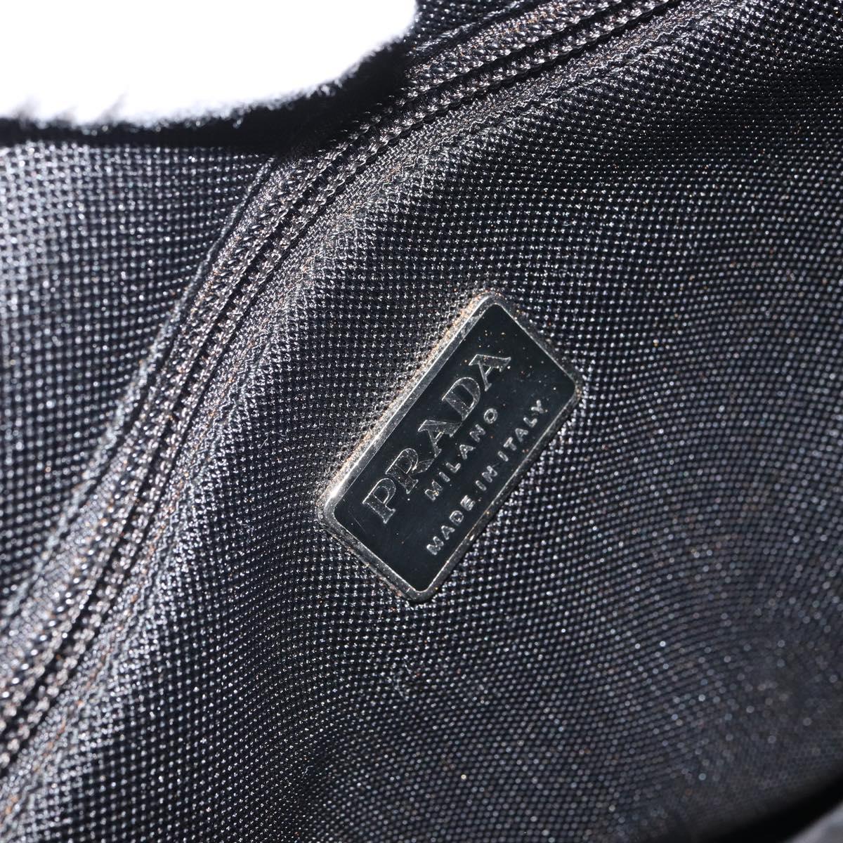 PRADA Shoulder Bag Leather Silver Metallic pink Auth 157579