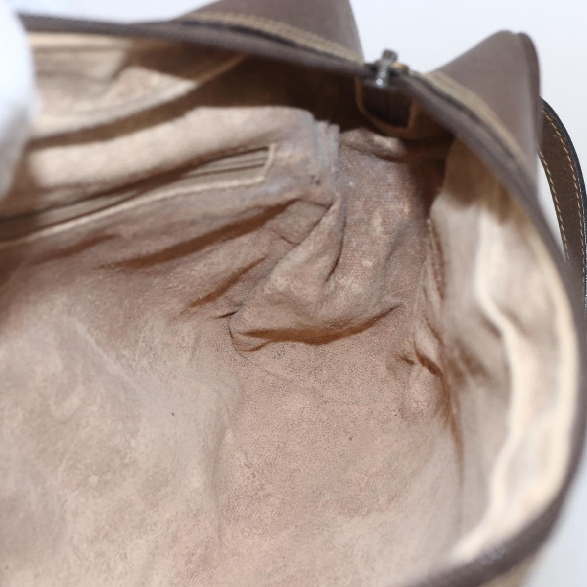 GUCCI GG Supreme Web Sherry Line Bag PVC Beige Gold 001 56 6472 Auth 157580