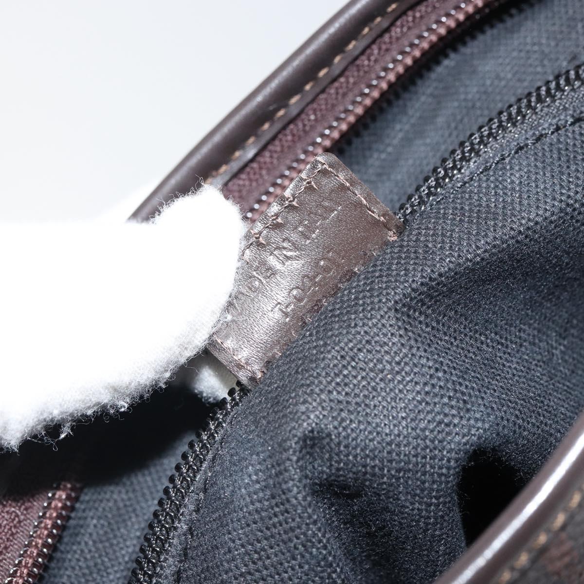 BURBERRY Nova Check Shoulder Bag PVC Black Silver Auth 157585