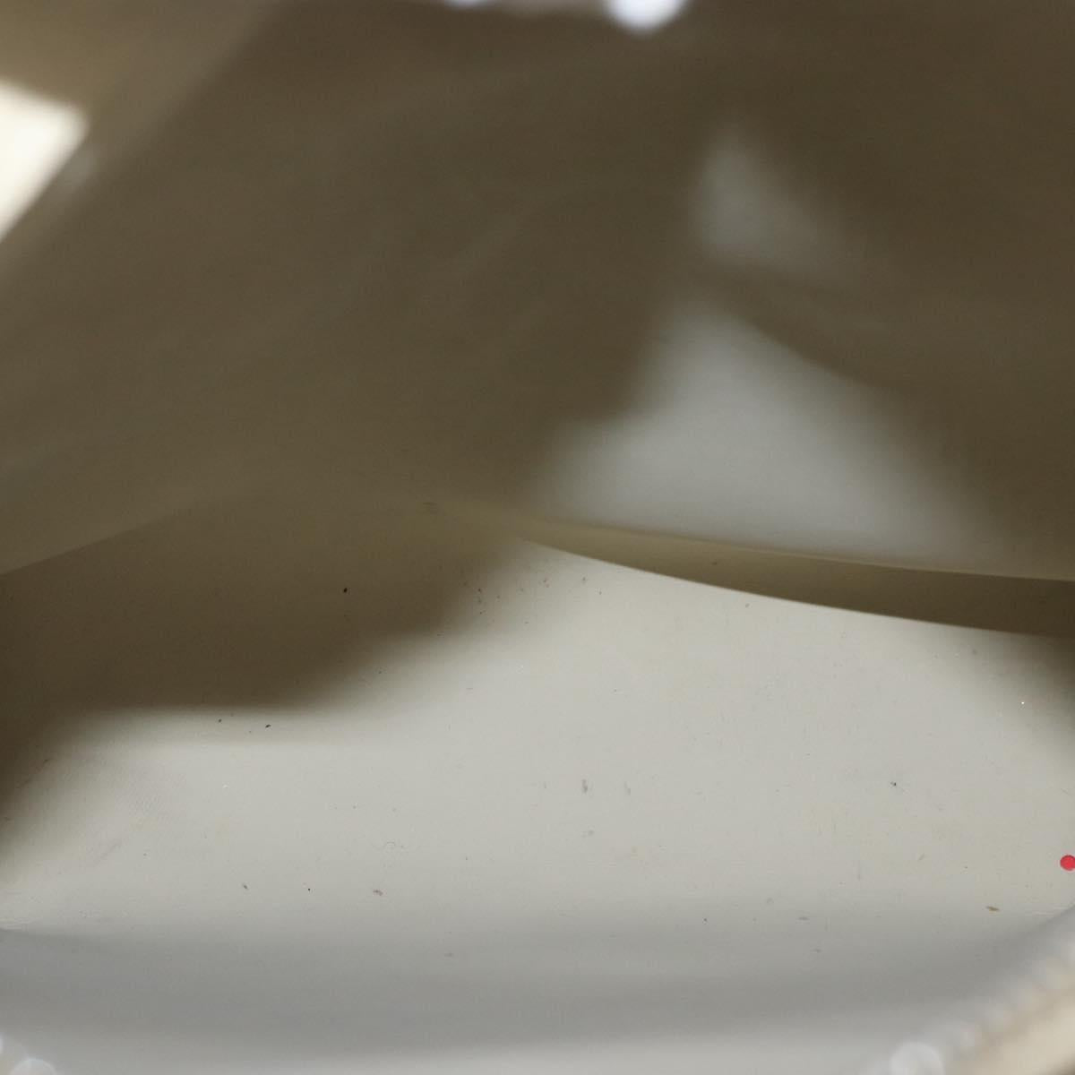 LOEWE Shoulder Bag Leather White Silver Auth 157588