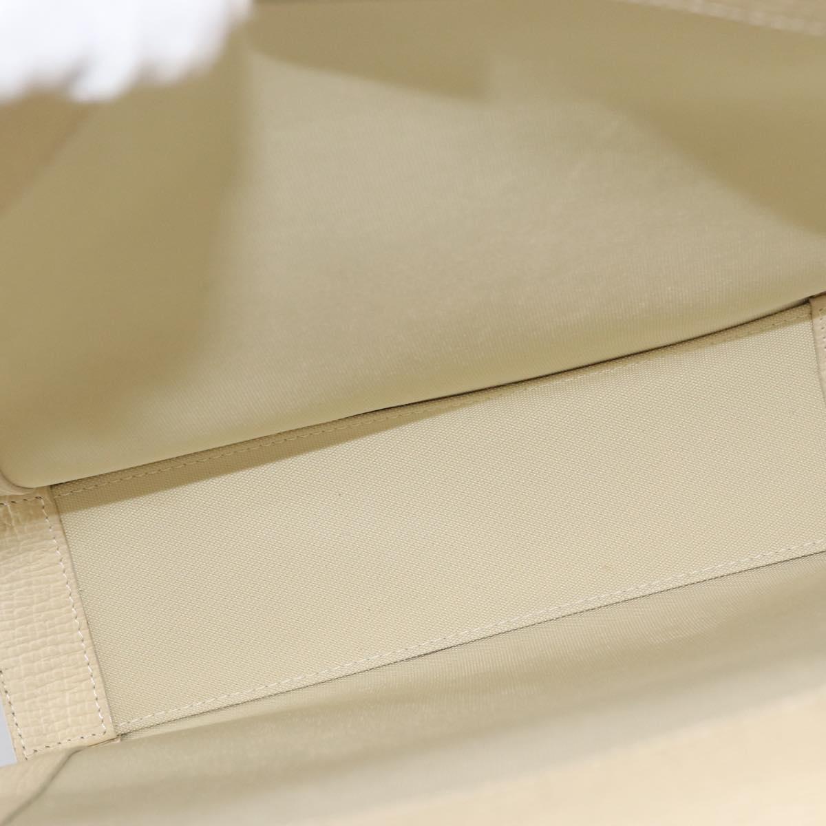 LOEWE Shoulder Bag Leather White Silver Auth 157588