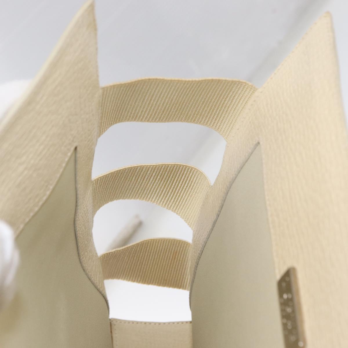 LOEWE Shoulder Bag Leather White Silver Auth 157588