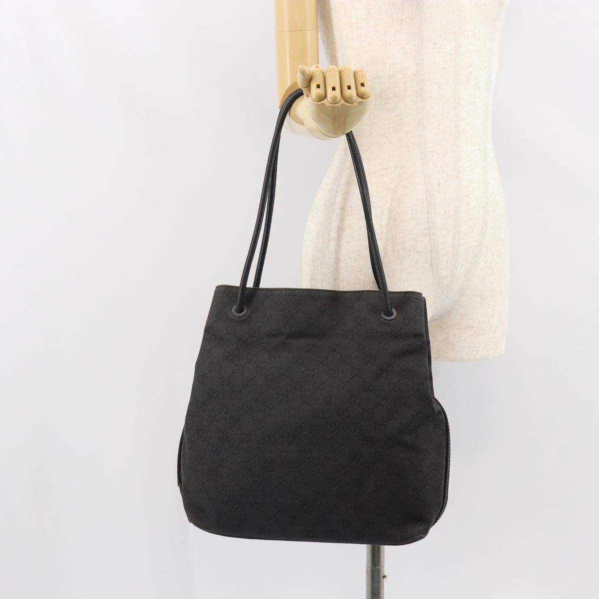 GUCCI GG Canvas Shoulder Bag Outlet Dark Brown 101341 Auth 157591