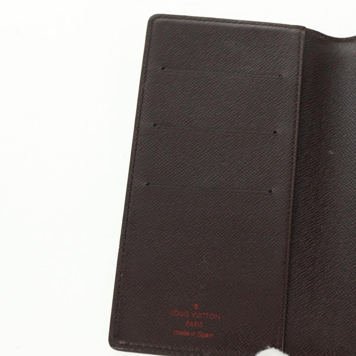 LOUIS VUITTON Damier Ebene Agenda Poche Note Cover R20703 LV Auth 157594V