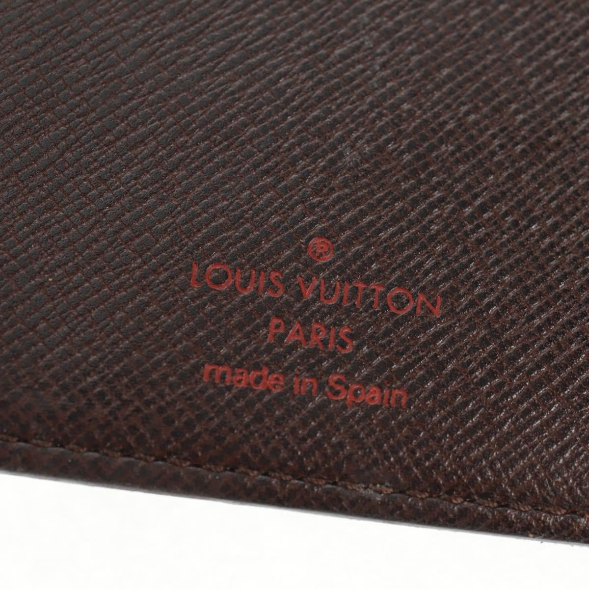 LOUIS VUITTON Damier Ebene Agenda Poche Note Cover R20703 LV Auth 157594V