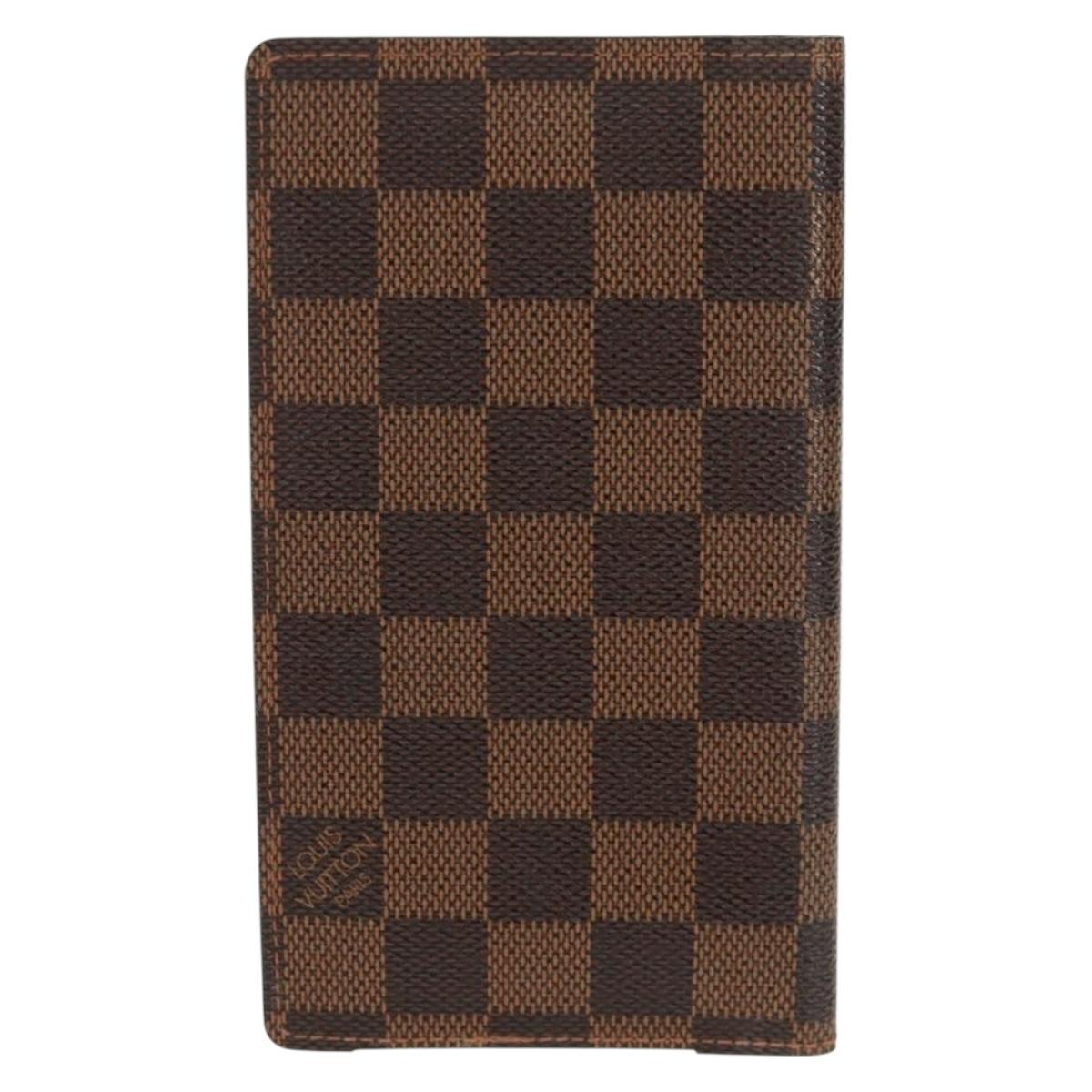 LOUIS VUITTON Damier Ebene Agenda Poche Note Cover R20703 LV Auth 157594V