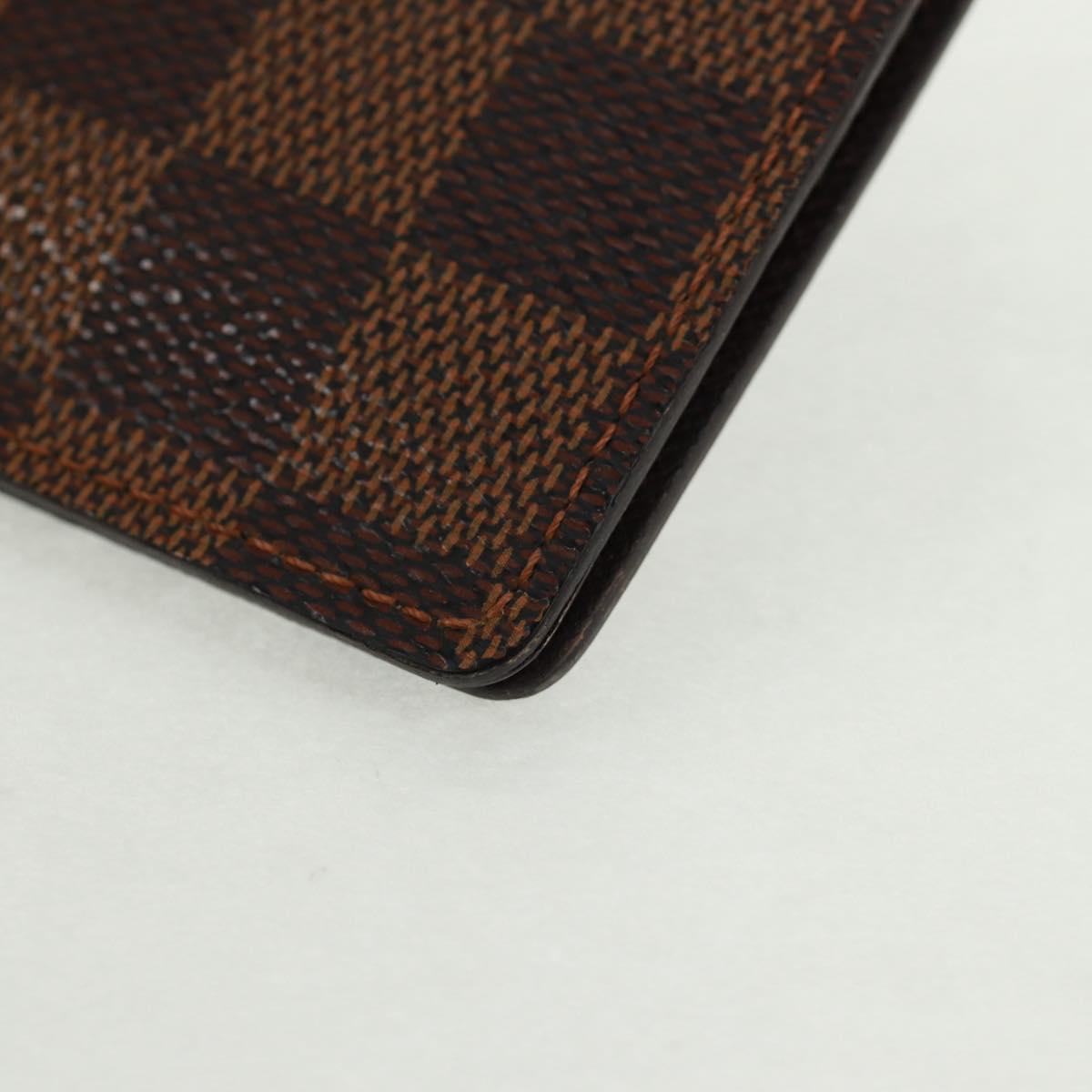 LOUIS VUITTON Damier Ebene Agenda Poche Note Cover R20703 LV Auth 157594V