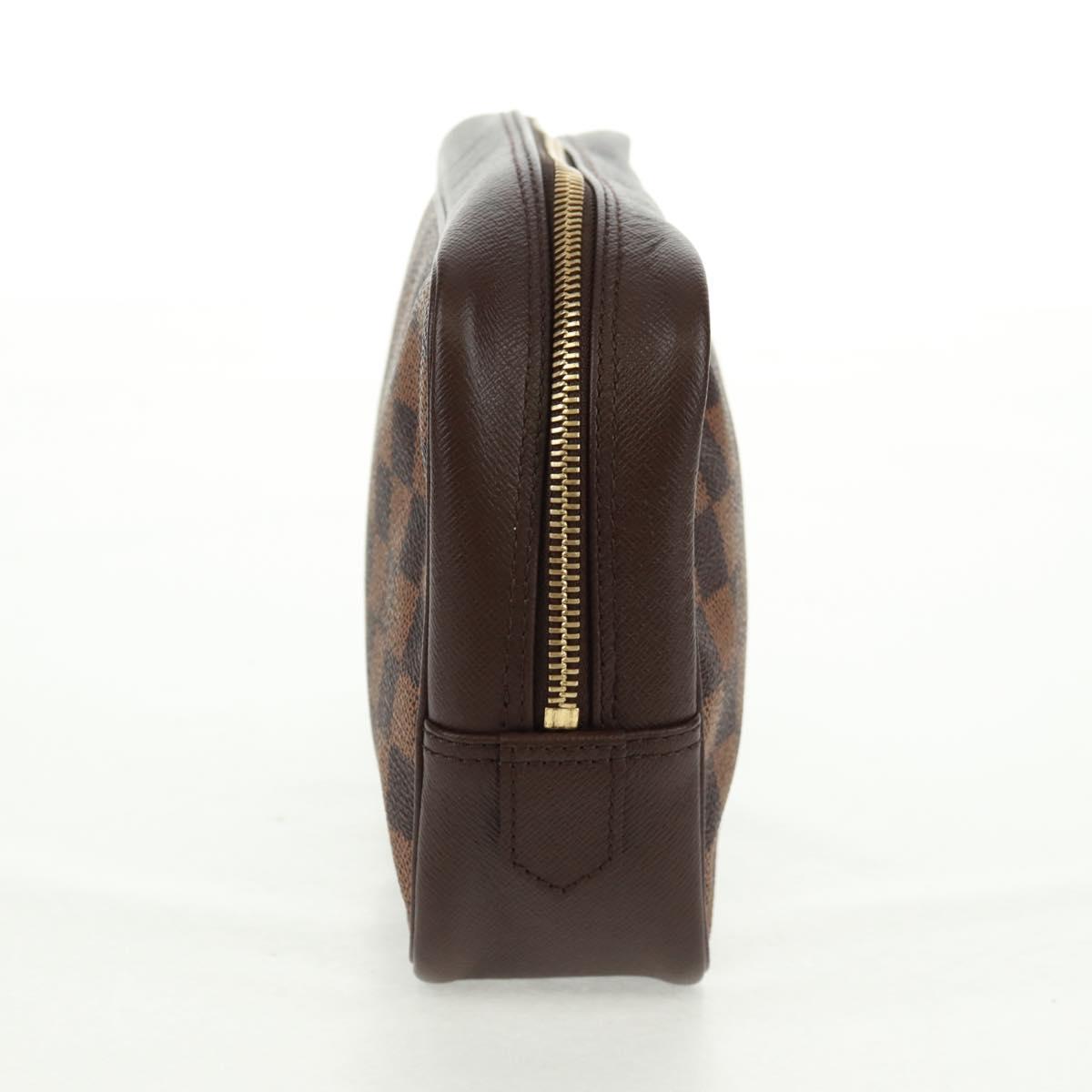 LOUIS VUITTON Damier Ebene Trousse Toilette 25 Clutch Bag N47624 LV Auth 157599V