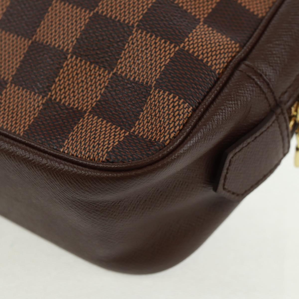LOUIS VUITTON Damier Ebene Trousse Toilette 25 Clutch Bag N47624 LV Auth 157599V
