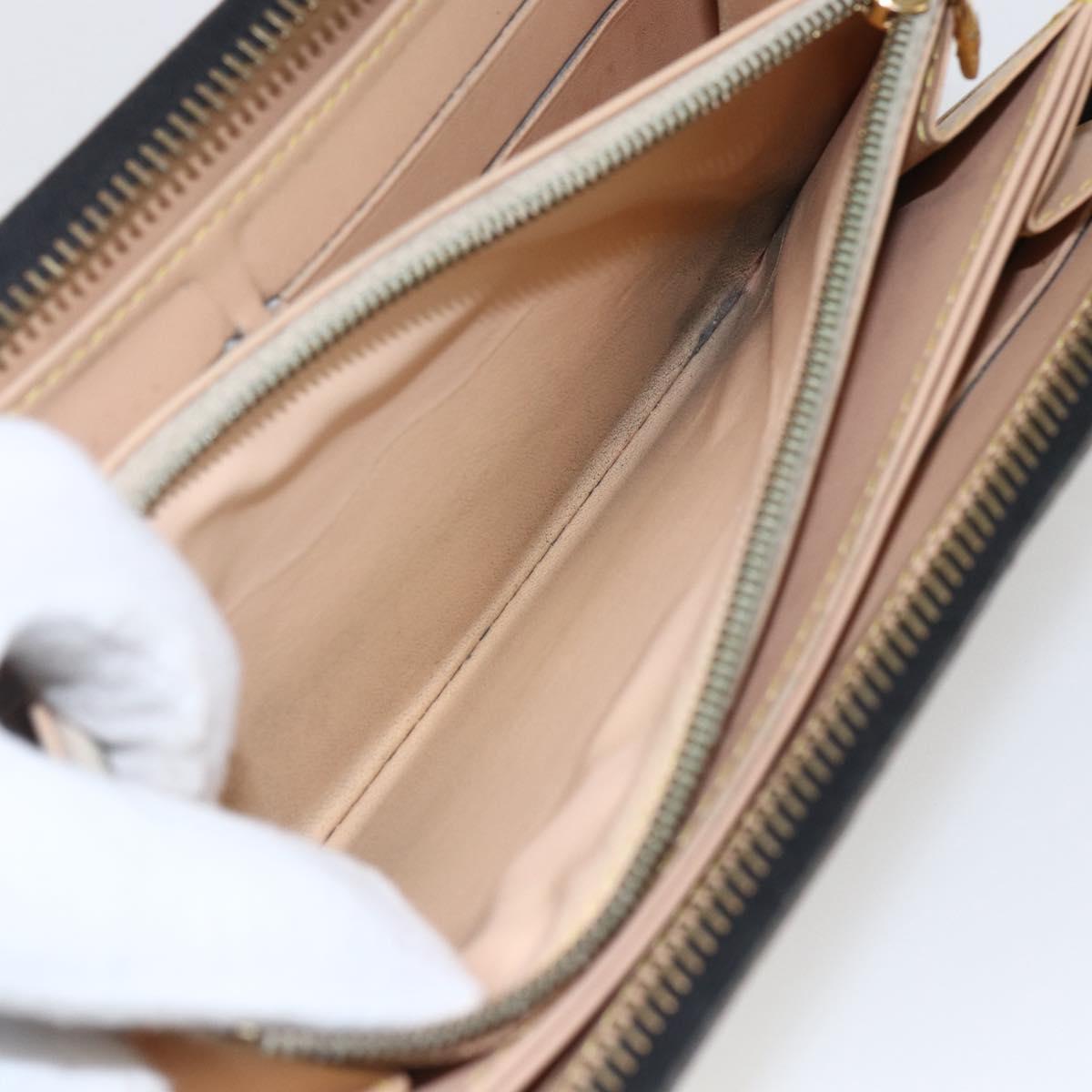 LOUIS VUITTON Monogram Multicolor Zippy Wallet Wallet Black M60243 Auth 157617