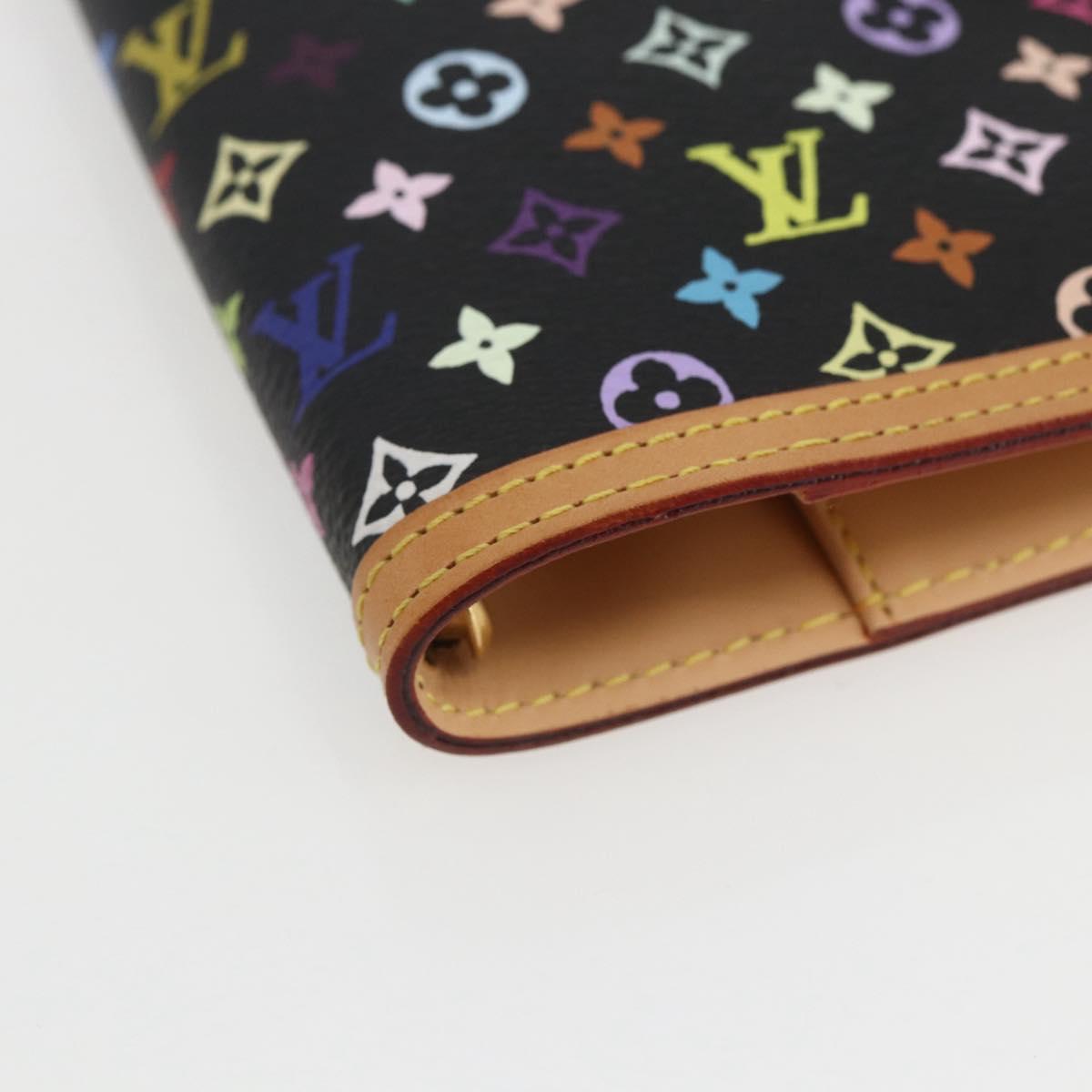 LOUIS VUITTON Multicolor Agenda PM Day Planner Cover Black R20895 Auth 157619SM