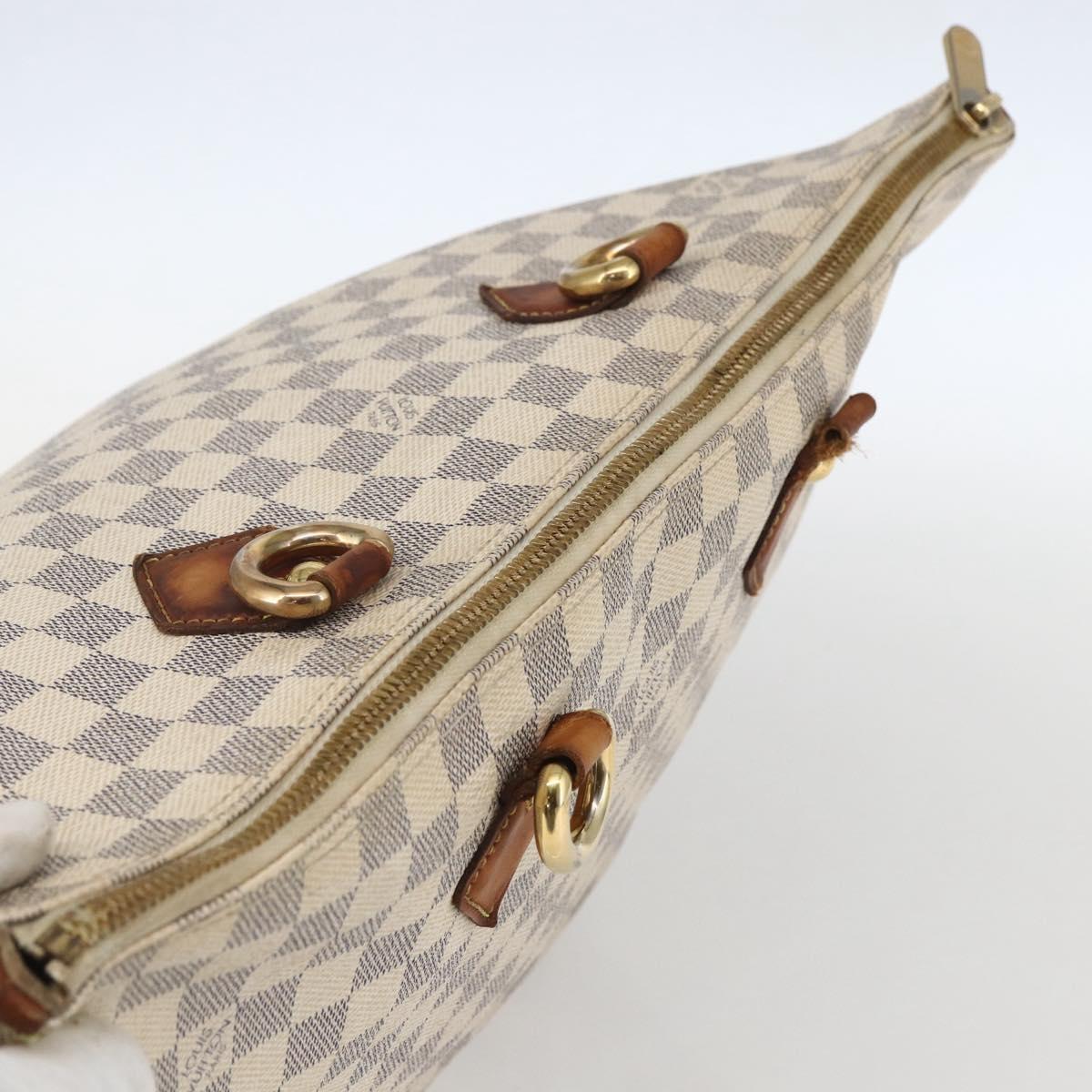 LOUIS VUITTON Damier Azur Saleya MM Tote Bag N51185 LV Auth 157637