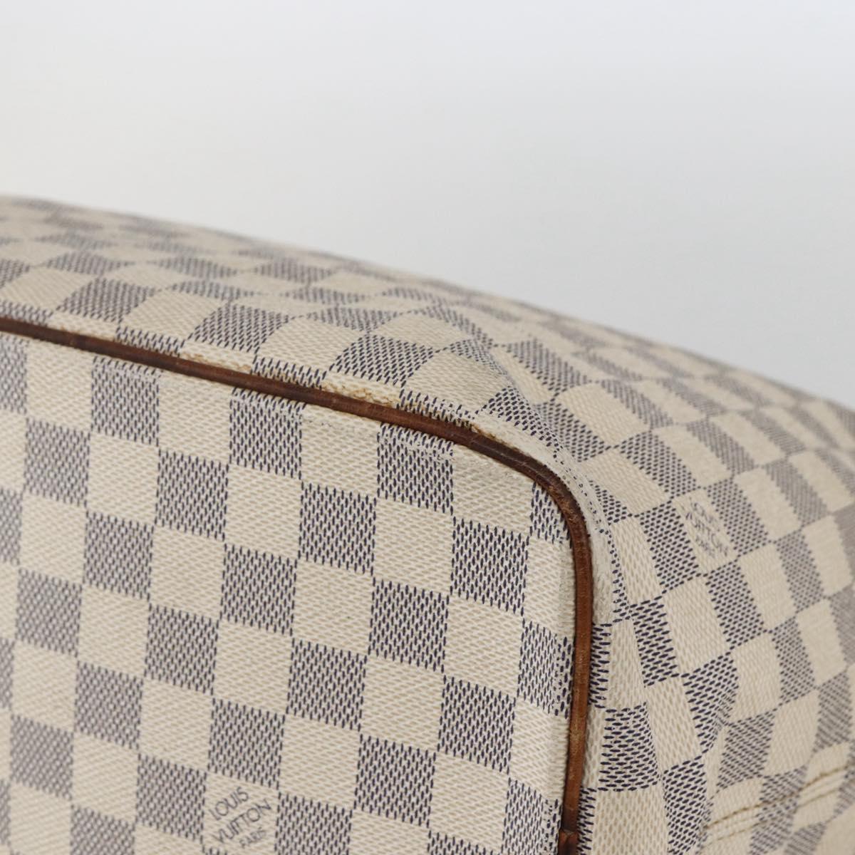 LOUIS VUITTON Damier Azur Saleya MM Tote Bag N51185 LV Auth 157637