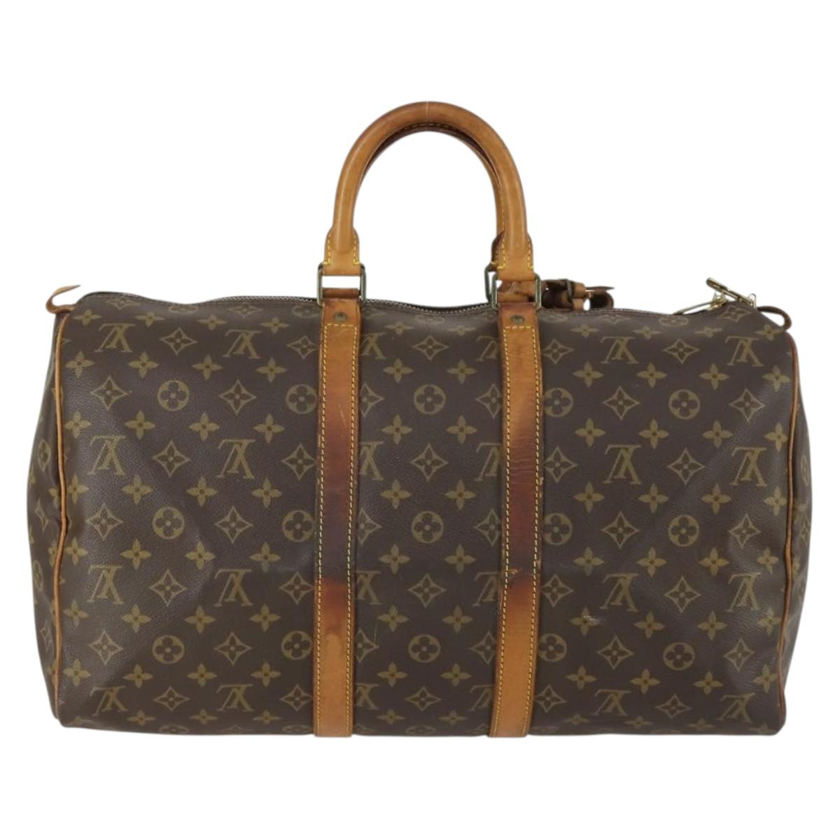 LOUIS VUITTON Monogram Keepall 45 Boston Bag M41428 LV Auth 157652