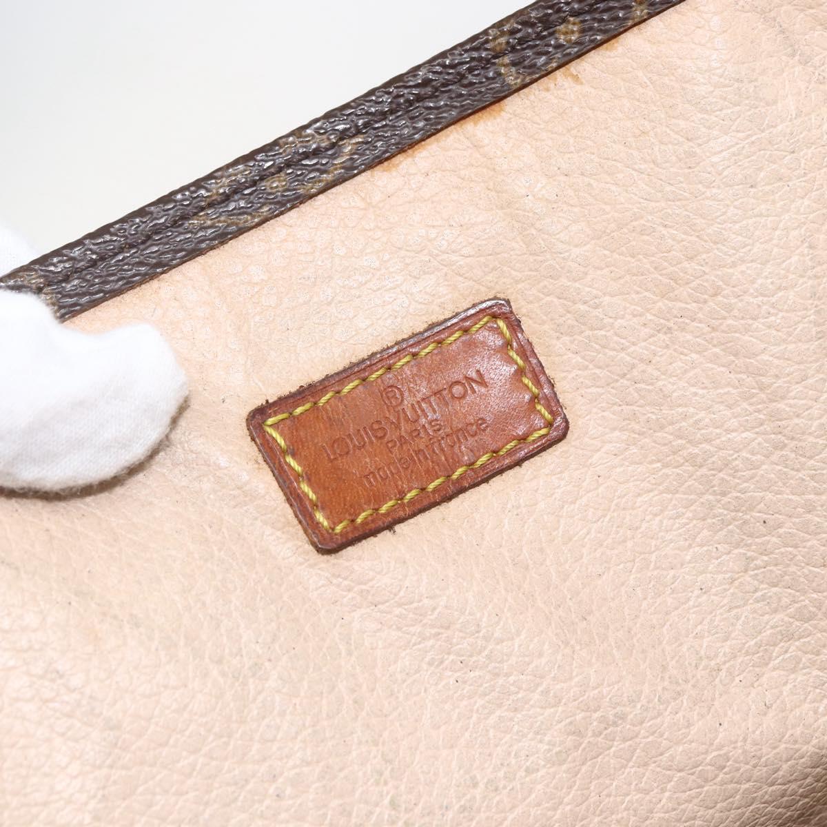 LOUIS VUITTON Monogram Sac Plat Hand Bag M51140 LV Auth 157654