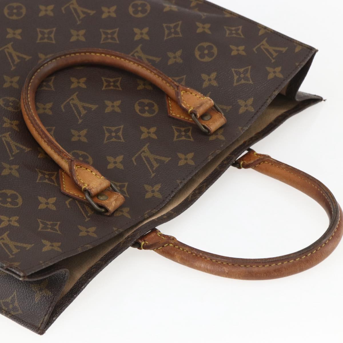 LOUIS VUITTON Monogram Sac Plat Hand Bag M51140 LV Auth 157654