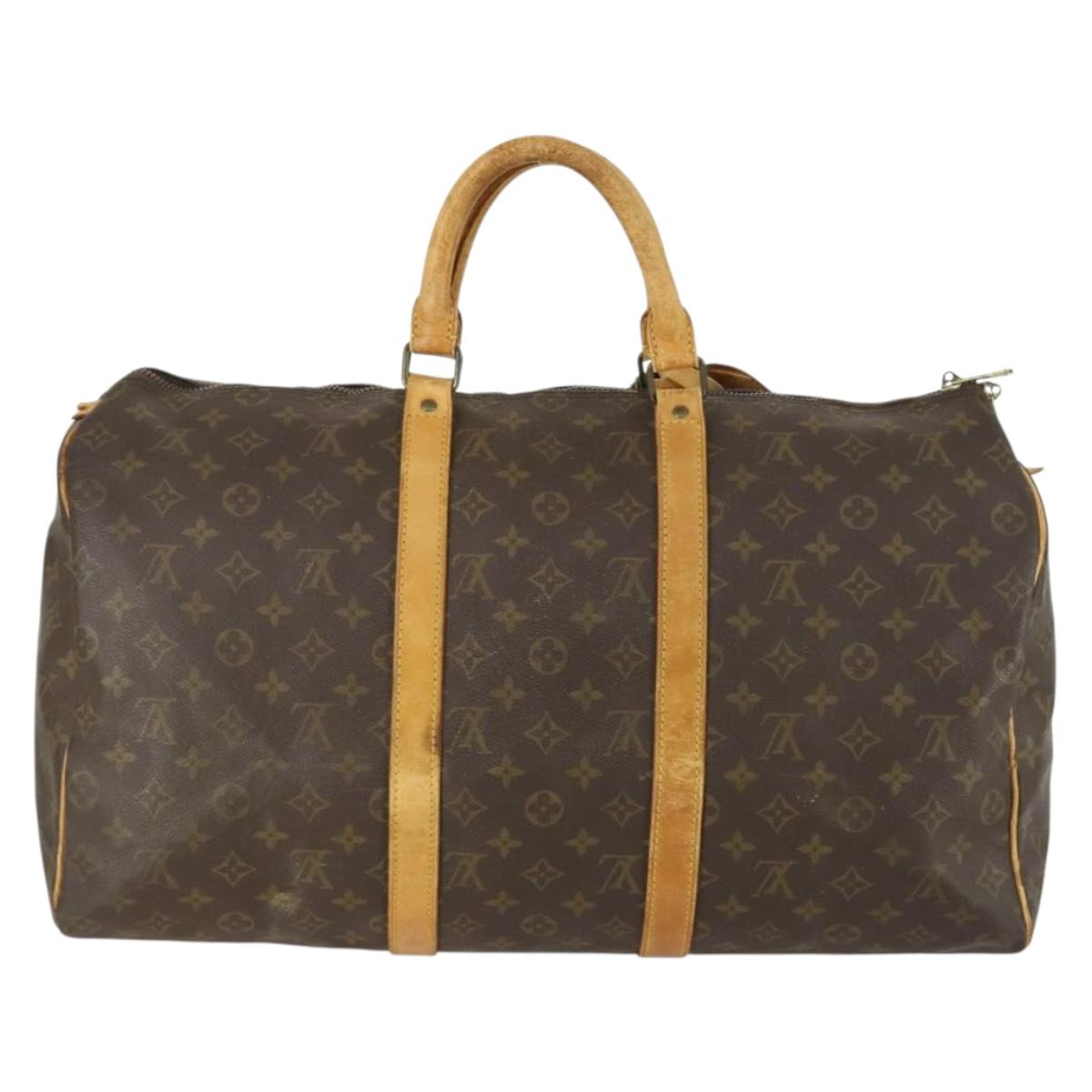 LOUIS VUITTON Monogram Keepall 50 Boston Bag M41426 LV Auth 157661