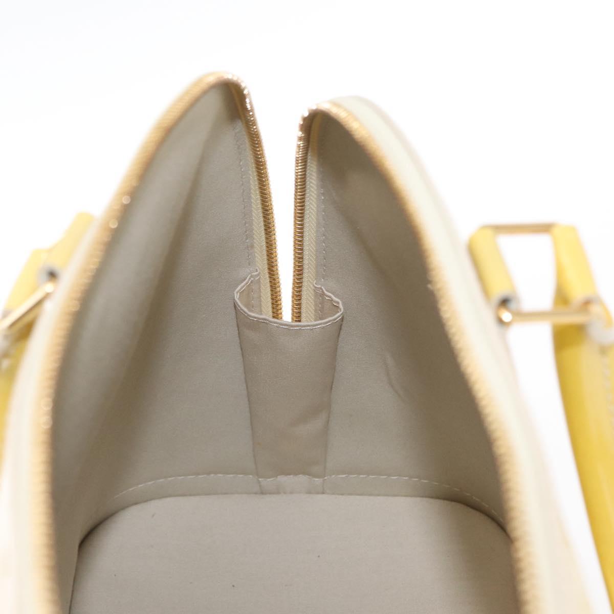 LOUIS VUITTON Monogram Vernis Alma PM Hand Bag Broncorail M91445 LV Auth 157676