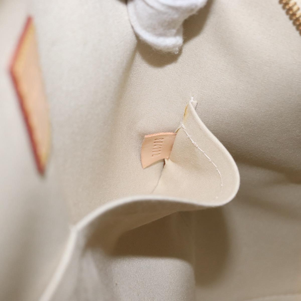 LOUIS VUITTON Monogram Vernis Alma PM Hand Bag Broncorail M91445 LV Auth 157676