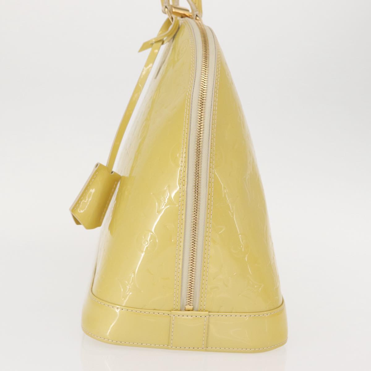 LOUIS VUITTON Monogram Vernis Alma PM Hand Bag Broncorail M91445 LV Auth 157676