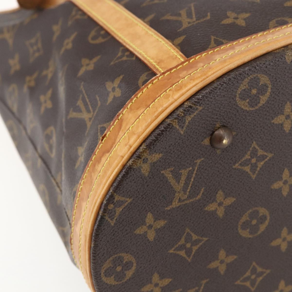 LOUIS VUITTON Monogram Bucket GM Shoulder Bag M42236 LV Auth 157677