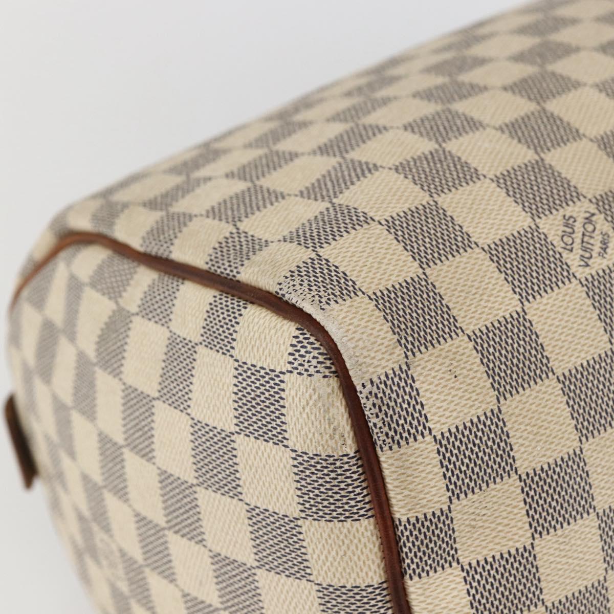 LOUIS VUITTON Damier Azur Speedy 30 Hand Bag N41533 LV Auth 157685