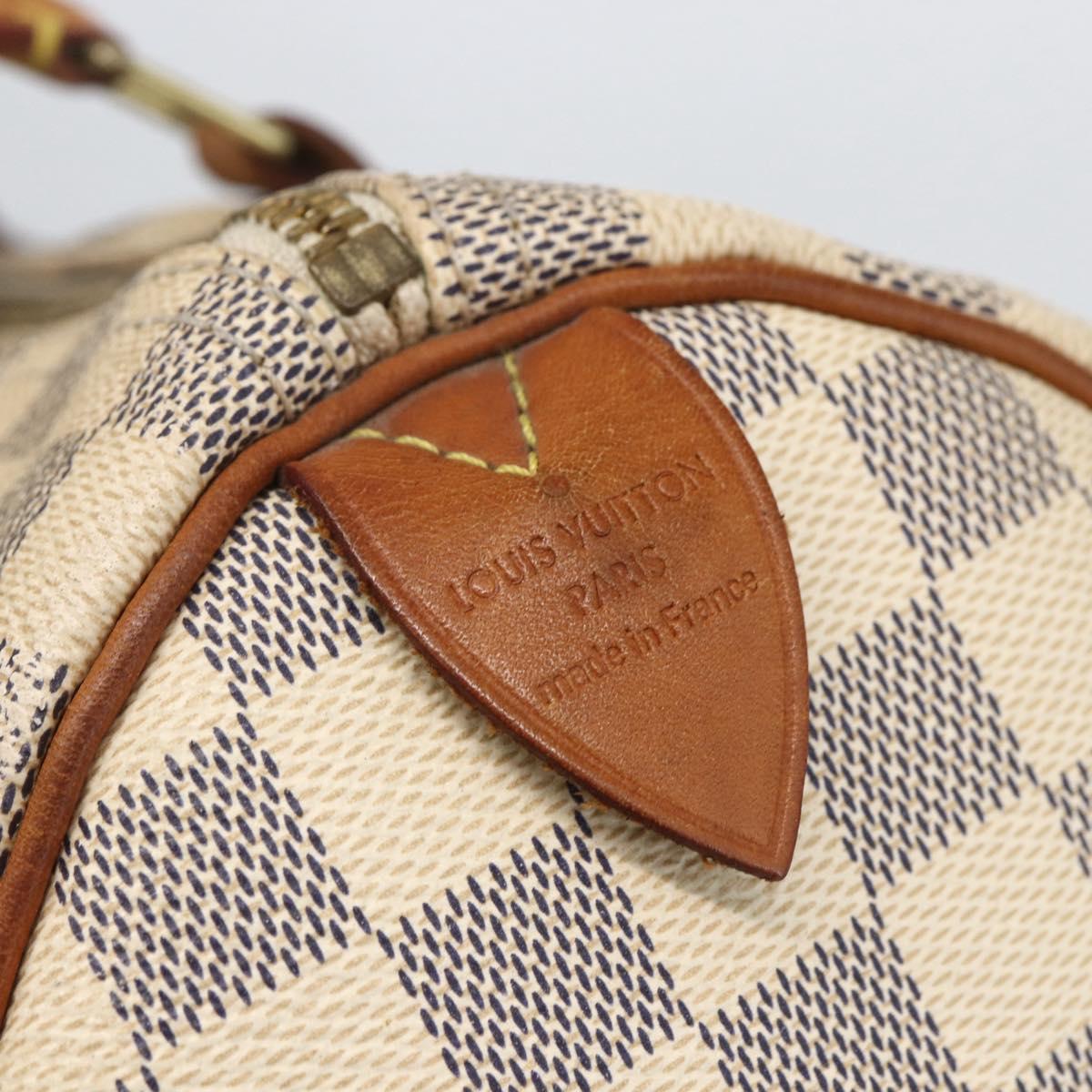 LOUIS VUITTON Damier Azur Speedy 30 Hand Bag N41533 LV Auth 157685