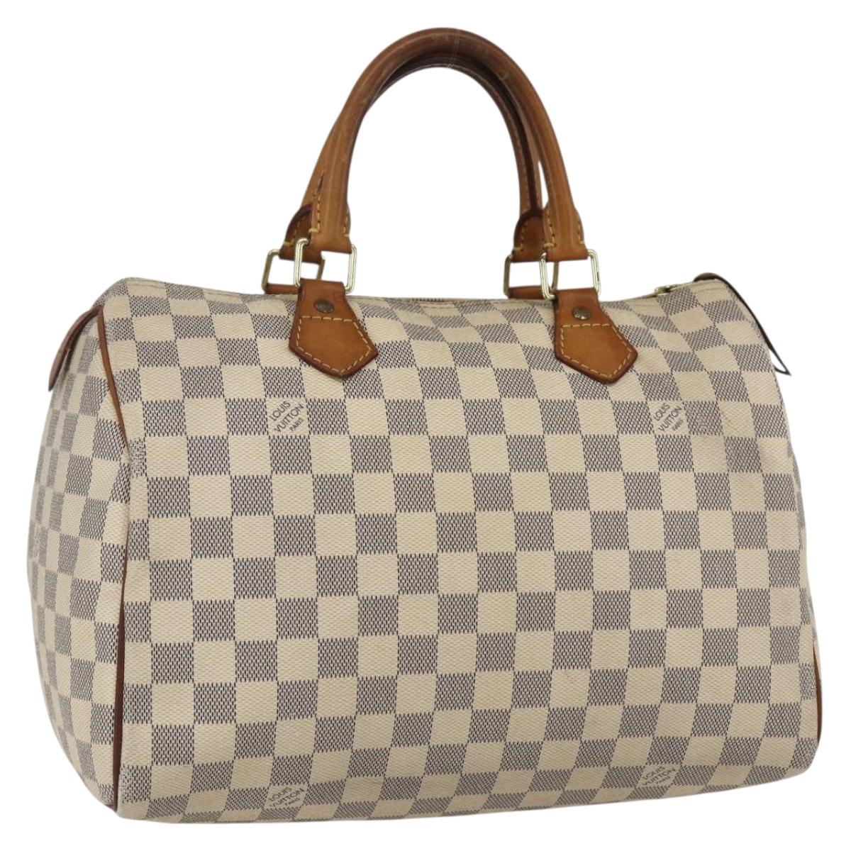 LOUIS VUITTON Damier Azur Speedy 30 Hand Bag N41533 LV Auth 157685