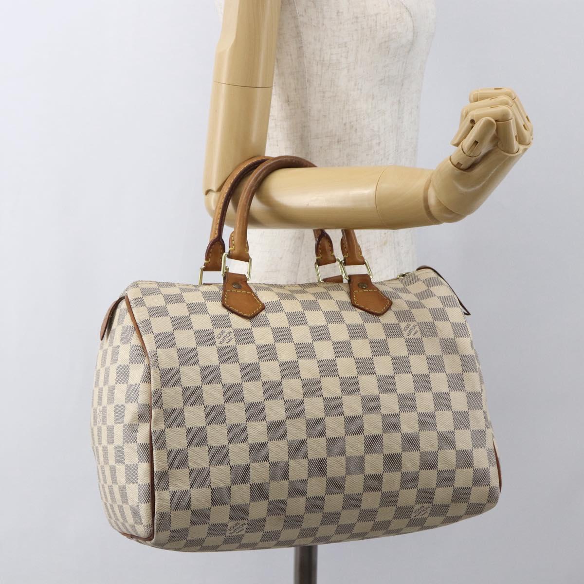 LOUIS VUITTON Damier Azur Speedy 30 Hand Bag N41533 LV Auth 157685