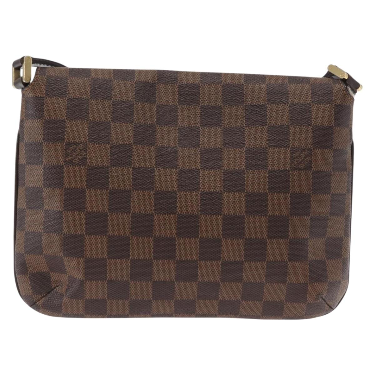 LOUIS VUITTON Damier Ebene Musette Tango Shoulder Bag N51301 LV Auth 157718