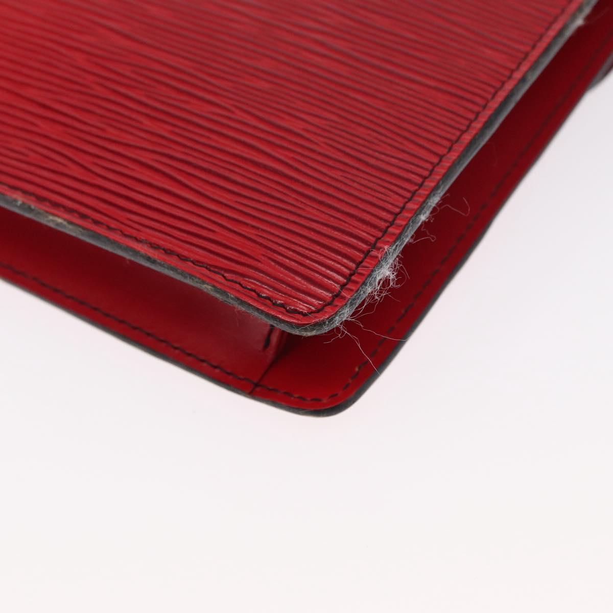 LOUIS VUITTON Epi Montaigne 27 Clutch Bag Red M52657 LV Auth 157734