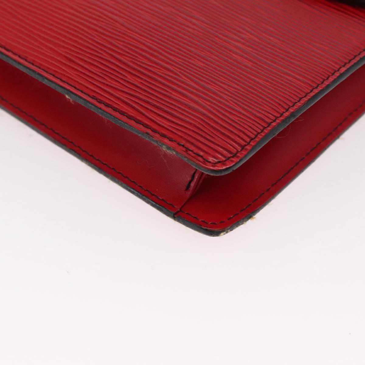 LOUIS VUITTON Epi Montaigne 27 Clutch Bag Red M52657 LV Auth 157734
