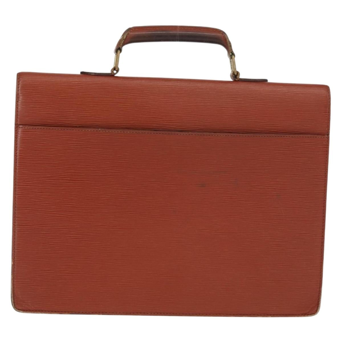 LOUIS VUITTON Epi Serviette Conseiller Briefcase Brown M54423 LV Auth 157735