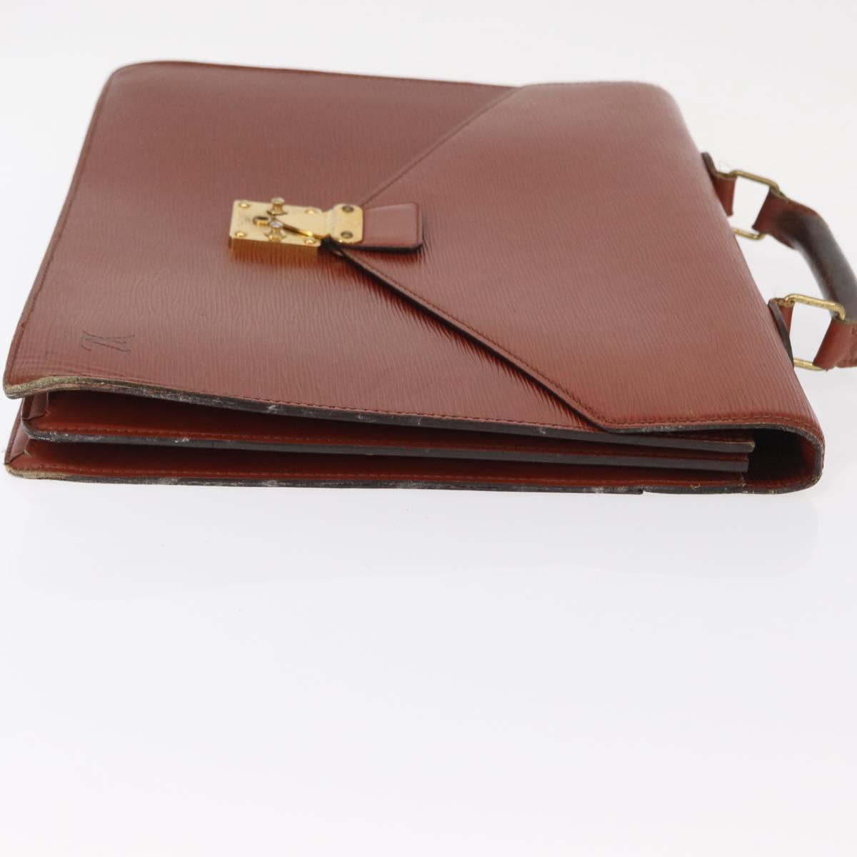 LOUIS VUITTON Epi Serviette Conseiller Briefcase Brown M54423 LV Auth 157735