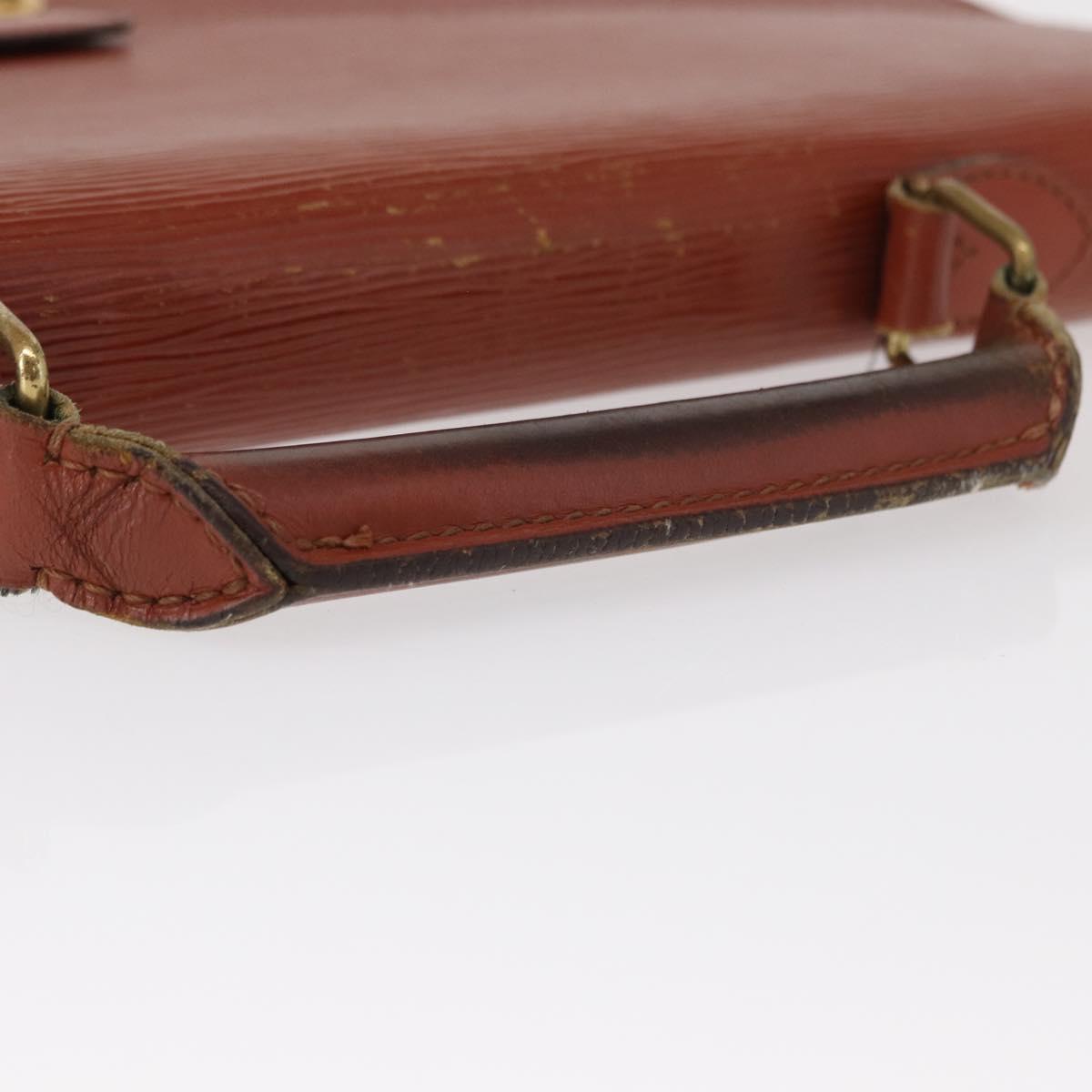 LOUIS VUITTON Epi Serviette Conseiller Briefcase Brown M54423 LV Auth 157735