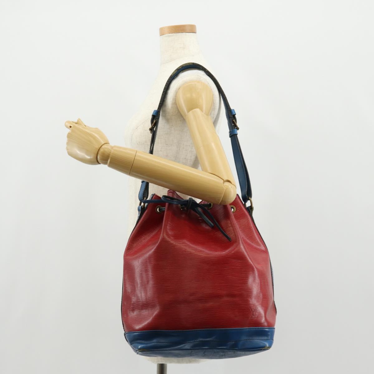LOUIS VUITTON Epi Noe Shoulder Bag Bicolor Red Blue M44084 LV Auth 157736