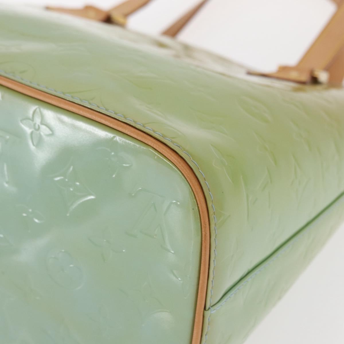 LOUIS VUITTON Monogram Vernis Houston Hand Bag Baby Blue M91005 LV Auth 157739